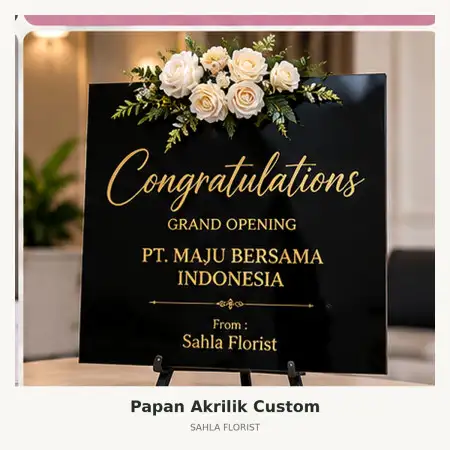 Papan Bunga Akrilik Mimika